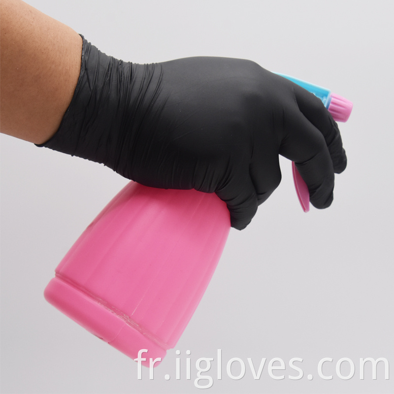 Black Powder Free Free jetable jetable Nitrile Vinyle Synthetic Rubber Latex Nitrile Gants de travail